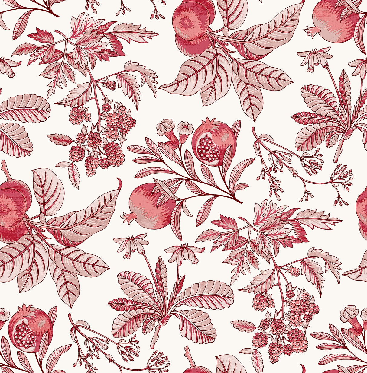 A-Street Prints 4120-26812 Cecilia Red Fruit Wallpaper