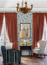A-Street Prints 4120-26814 Cecilia Light Blue Fruit Wallpaper
