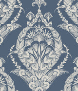 A-Street Prints 4120-26817 Arlie Indigo Botanical Damask Wallpaper