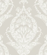 A-Street Prints 4120-26818 Arlie Light Grey Botanical Damask Wallpaper