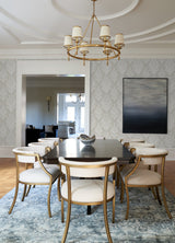 A-Street Prints 4120-26818 Arlie Light Grey Botanical Damask Wallpaper