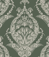 A-Street Prints 4120-26821 Arlie Evergreen Botanical Damask Wallpaper