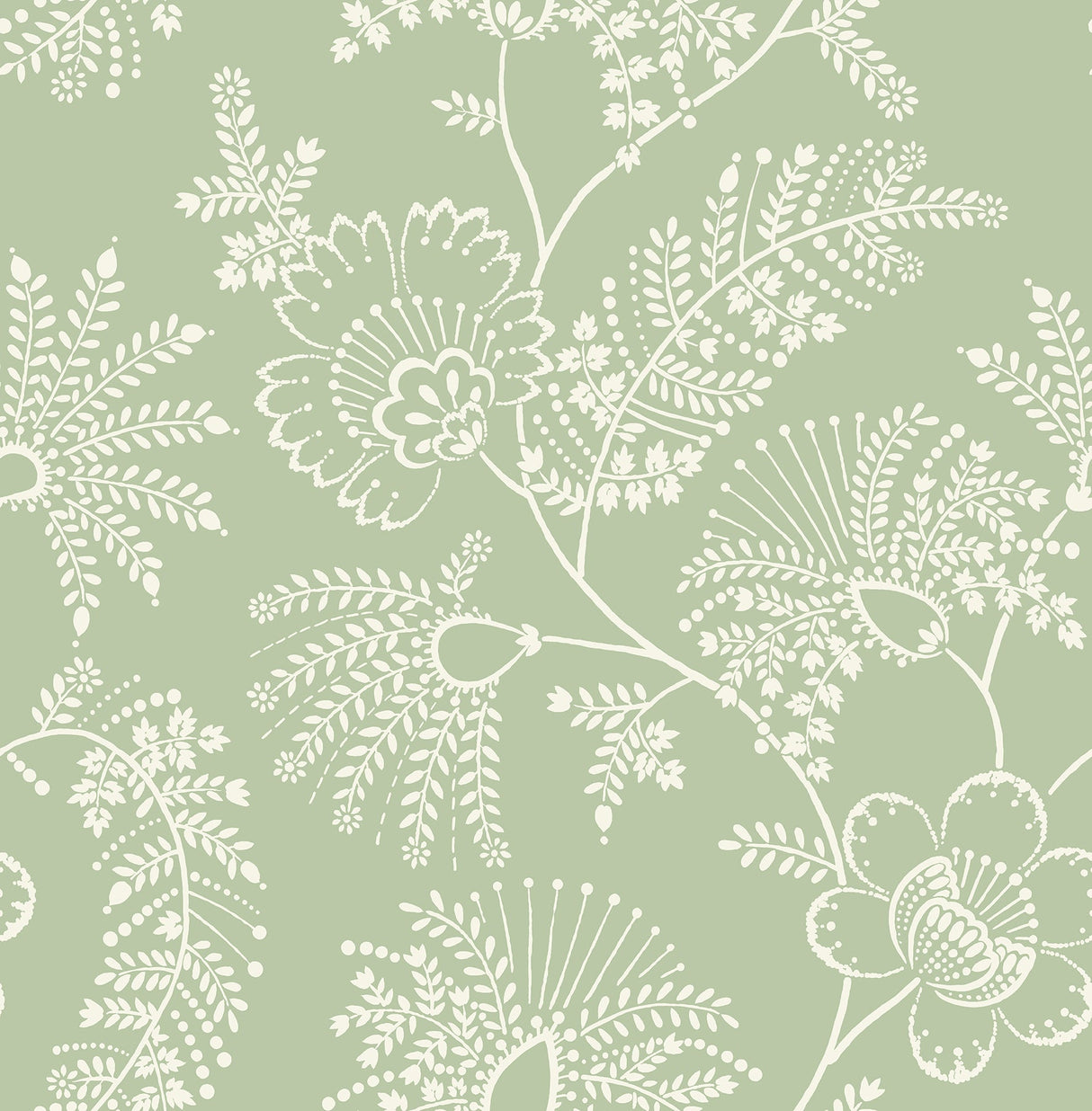 A-Street Prints 4120-26823 Maeve Sage Jacobean Trail Wallpaper
