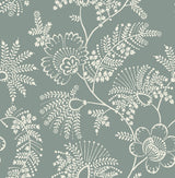 A-Street Prints 4120-26824 Maeve Sea Green Jacobean Trail Wallpaper