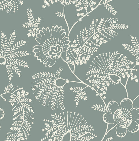 A-Street Prints 4120-26826 Maeve Butter Jacobean Trail Wallpaper - Eade's Wallpaper
