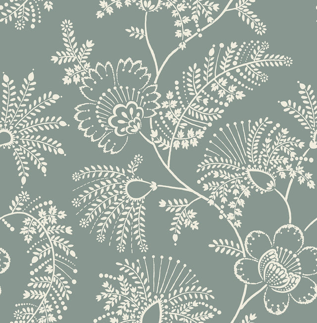 A-Street Prints 4120-26826 Maeve Butter Jacobean Trail Wallpaper - Eade's Wallpaper