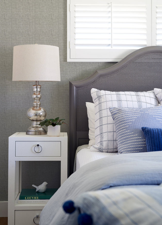 A-Street Prints 4120-26838 Kantera Blue Fabric Texture Wallpaper - Eade's Wallpaper