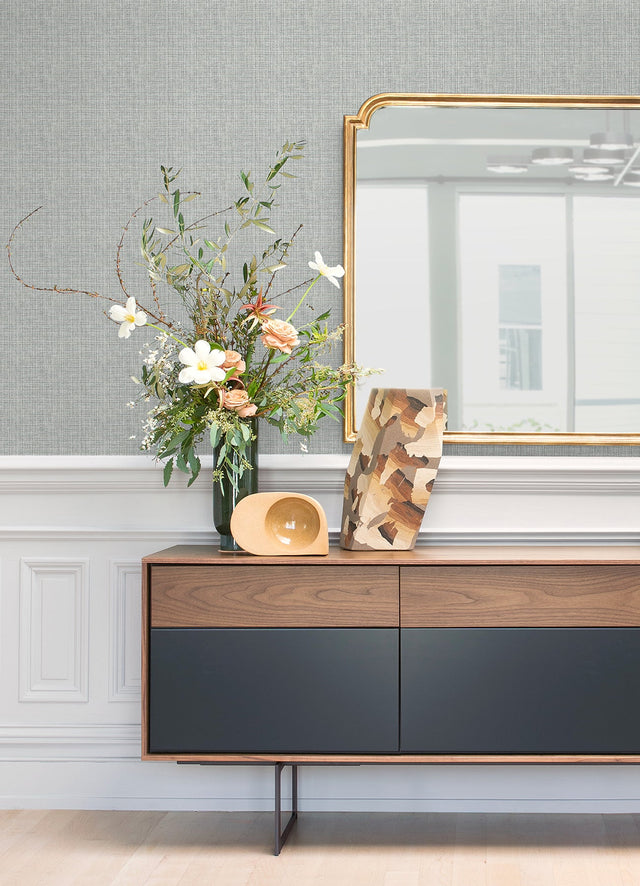 A-Street Prints 4120-26834 Kantera Blue Fabric Texture Wallpaper - Eade's Wallpaper