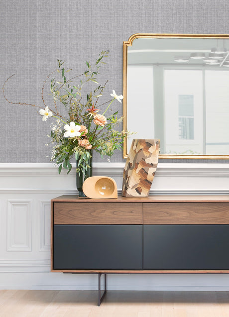 A-Street Prints 4120-26835 Kantera Blue Fabric Texture Wallpaper - Eade's Wallpaper