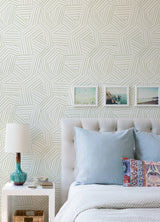 A-Street Prints 4121-26900 Helene Sage Geometric Lines Wallpaper