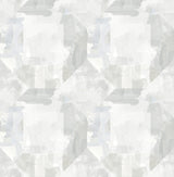 A-Street Prints 4121-26944 Perrin Light Grey Gem Geometric Wallpaper