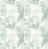 A-Street Prints 4121-26947 Perrin Sea Green Gem Geometric Wallpaper