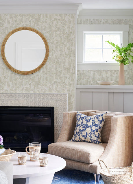 A-Street Prints 4121-26955 Ramble Taupe Geometric Wallpaper