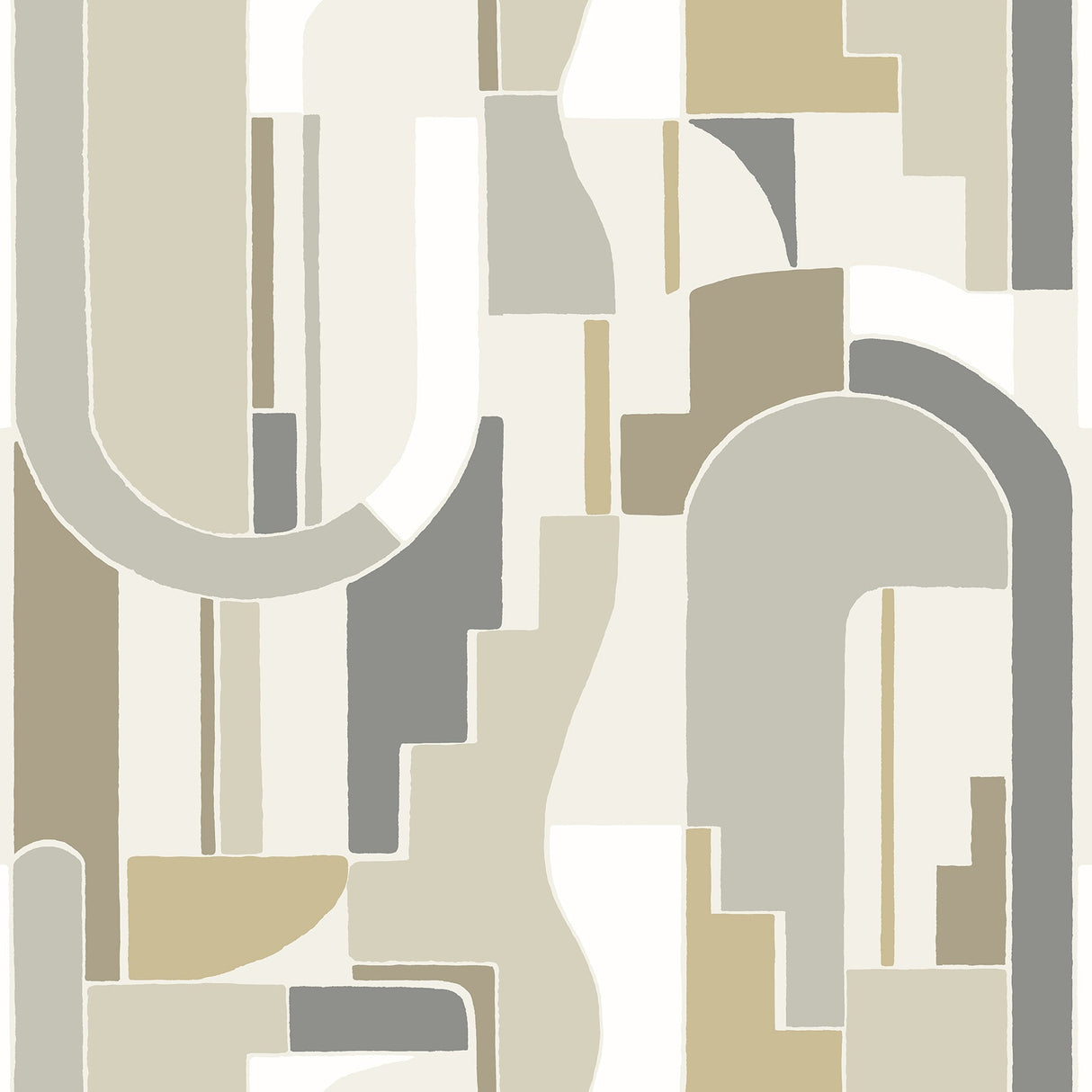 A-Street Prints 4121-72203 Odele Honey Geometric Archways Wallpaper