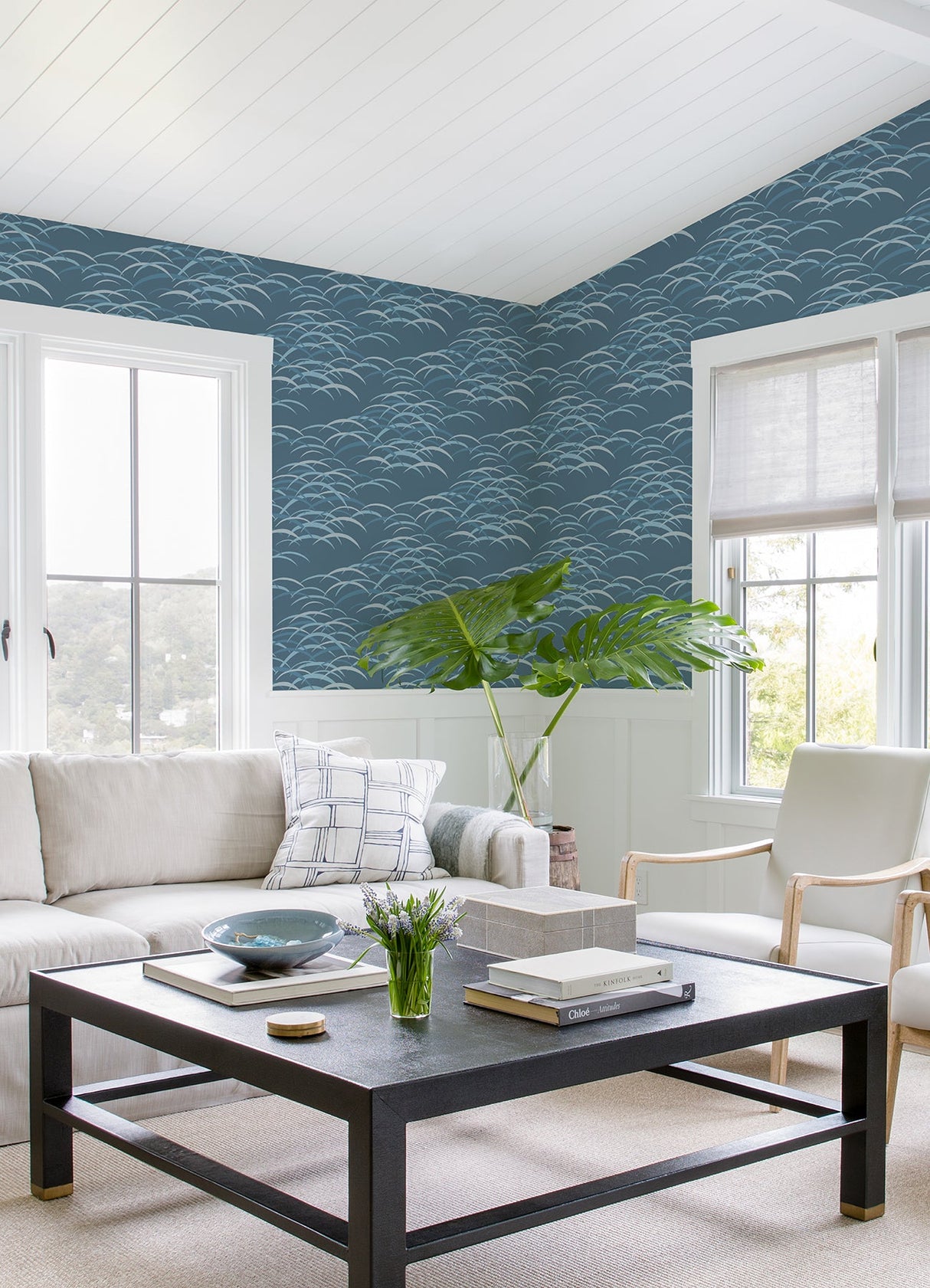 A-Street Prints 4121-72212 Kasia Dark Blue Abstract Wallpaper
