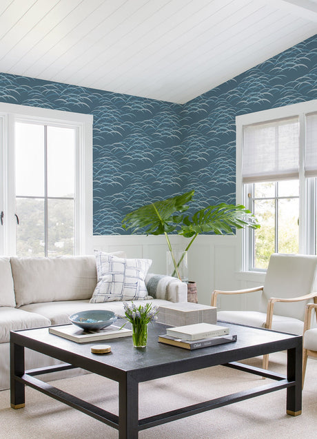 A-Street Prints 4121-72212 Kasia Dark Blue Abstract Wallpaper