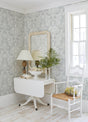 A-Street Prints 4122-27004 Nestle Blue Bird Block Print Wallpaper - Eade's Wallpaper