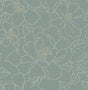 A-Street Prints 4122-27006 Gardena Sea Green Embroidered Floral Wallpaper - Eade's Wallpaper