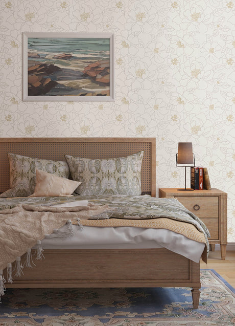 A-Street Prints 4122-27010 Gardena Sea Green Embroidered Floral Wallpaper - Eade's Wallpaper