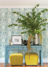 A-Street Prints 4122-27012 Pavord Green Floral Shibori Wallpaper