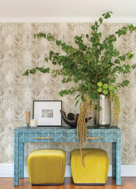 A-Street Prints 4122-27015 Pavord Neutral Floral Shibori Wallpaper