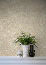 A-Street Prints 4122-27033 Retreat Light Brown Quilted Geometric Wallpaper
