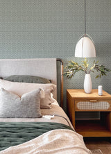 A-Street Prints 4122-27044 Glynn Denim Chevron Wallpaper