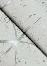 Eade’s Hayden White Concrete Trellis Wallpaper White