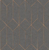 Advantage 4125-26701 Hayden Charcoal Concrete Trellis Wallpaper