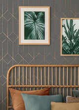 Eade’s Hayden Charcoal Concrete Trellis Wallpaper Charcoal