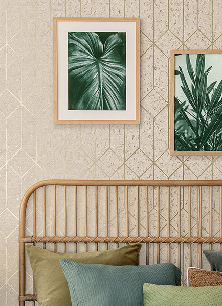Eade’s Hayden Bone Concrete Trellis Wallpaper Bone