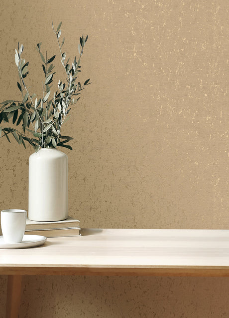 Advantage 4125-26710 Callie Light Brown Concrete Wallpaper