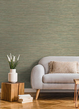 Eade’s Alton Copper Faux Grasscloth Wallpaper Copper