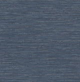 Advantage 4125-26712 Alton Indigo Faux Grasscloth Wallpaper