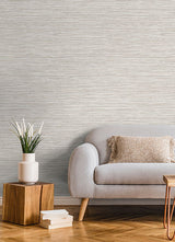 Eade’s Alton Light Grey Faux Grasscloth Wallpaper Light Grey
