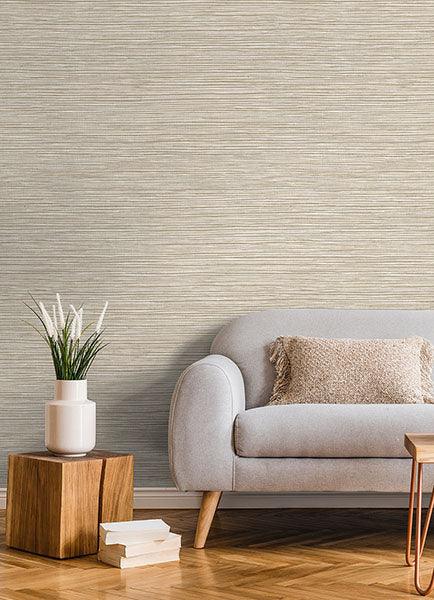 Eade’s Alton Taupe Faux Grasscloth Wallpaper Taupe