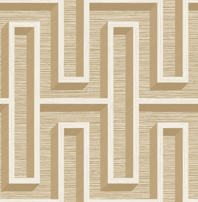 Eade’s Henley Wheat Geometric Grasscloth Wallpaper Wheat