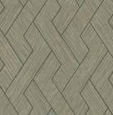 Eade’s Ember Copper Geometric Basketweave Wallpaper Copper
