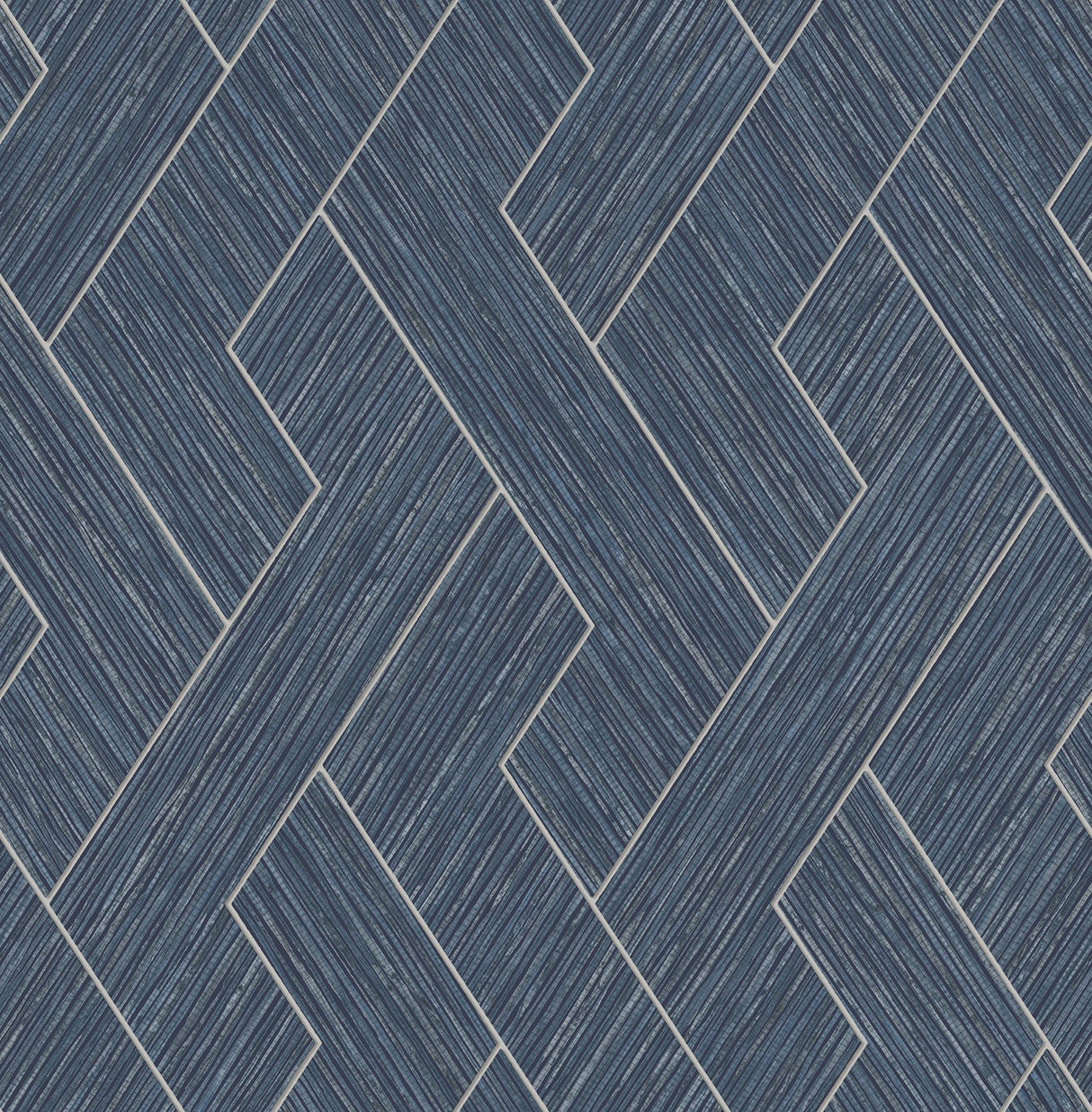 Advantage 4125-26727 Ember Indigo Geometric Basketweave Wallpaper