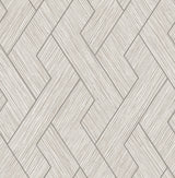 Advantage 4125-26728 Ember Light Grey Geometric Basketweave Wallpaper