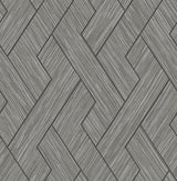 Advantage 4125-26729 Ember Grey Geometric Basketweave Wallpaper