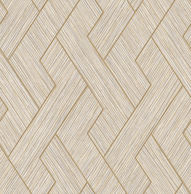 Eade’s Ember Taupe Geometric Basketweave Wallpaper Taupe