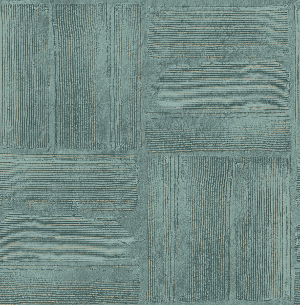 Advantage 4125-26737 Jasper Teal Block Texture Wallpaper