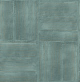 Advantage 4125-26737 Jasper Teal Block Texture Wallpaper