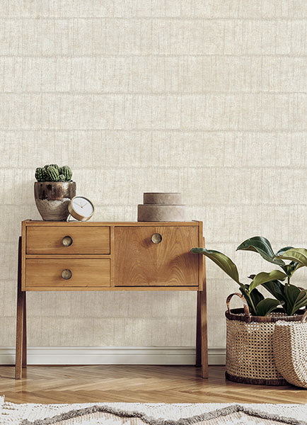Eade’s Blake Bone Texture Stripe Wallpaper Bone
