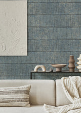 Advantage 4125-26742 Blake Denim Texture Stripe Wallpaper