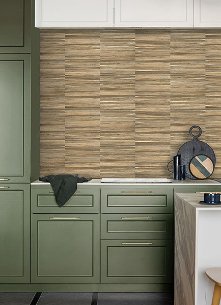 Eade’s Rowan Chestnut Faux Grasscloth Wallpaper Chestnut