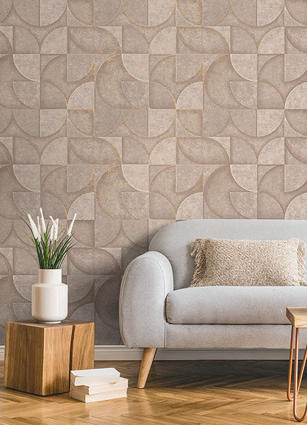 Eade’s Addison Blush Retro Geo Wallpaper Blush