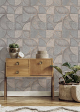 Advantage 4125-26749 Addison Grey Retro Geo Wallpaper