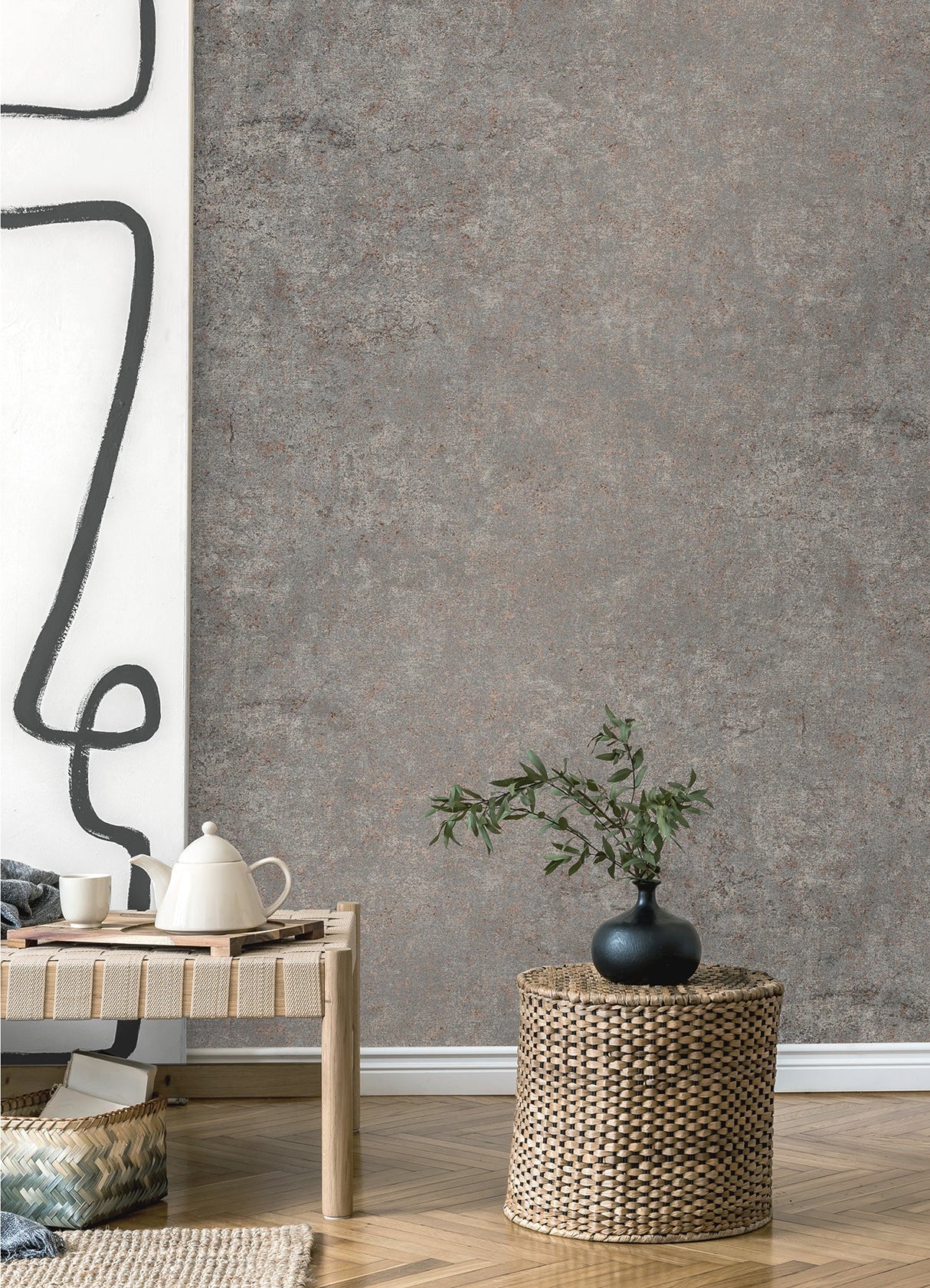 Eade’s Colt Grey Cement Wallpaper Grey